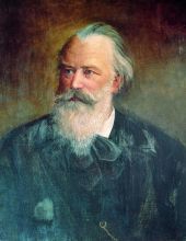 Johannes Brahms portrætteret i 1890