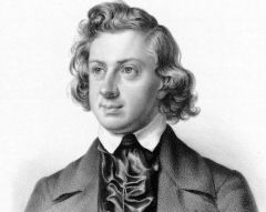 Niels W. Gade - litografi af Johann Georg Weinhold i 1845
