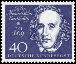 Mendelssohn på frimærke